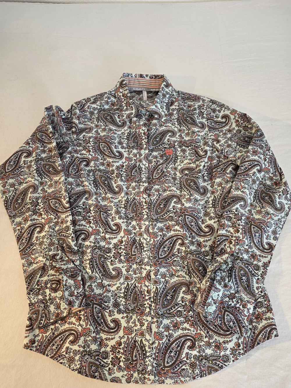 Cinch Women's Paisley Button-Up Shirt - Size Large